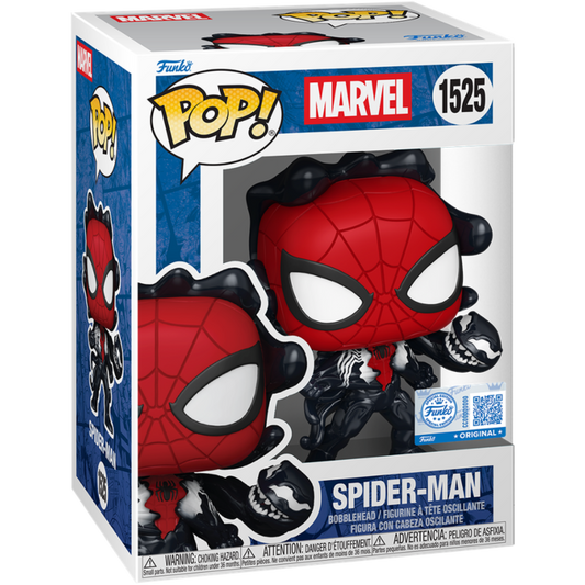 Funko Pop! Marvel : Spider-Man ( Symbiote ) #1525 With Soft Protector Case