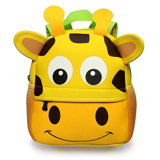 Flippi Yellow Giraffe Neoprene Backpack for Toddler & Kids (1-3 Years) Multi Use Bags