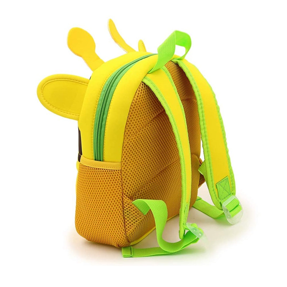 Flippi Yellow Giraffe Neoprene Backpack for Toddler & Kids (1-3 Years) Multi Use Bags