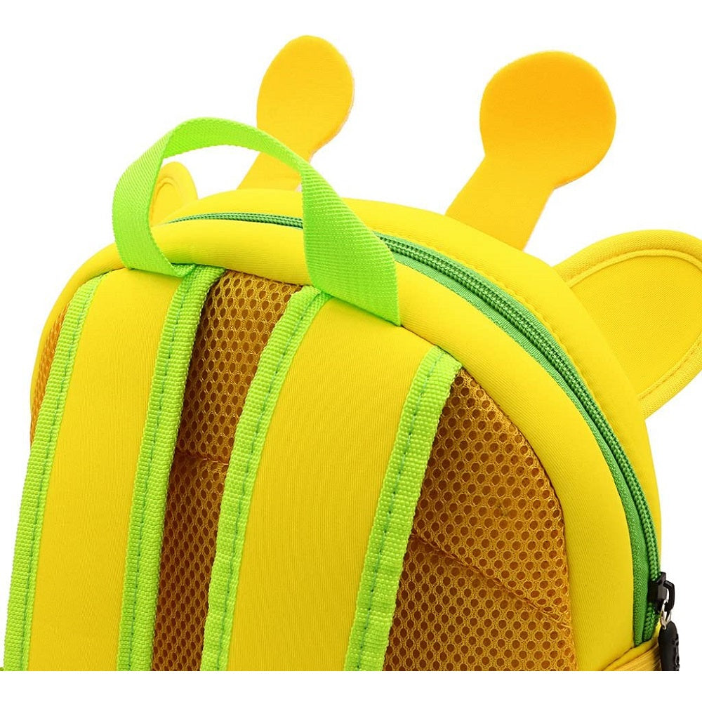 Flippi Yellow Giraffe Neoprene Backpack for Toddler & Kids (1-3 Years) Multi Use Bags