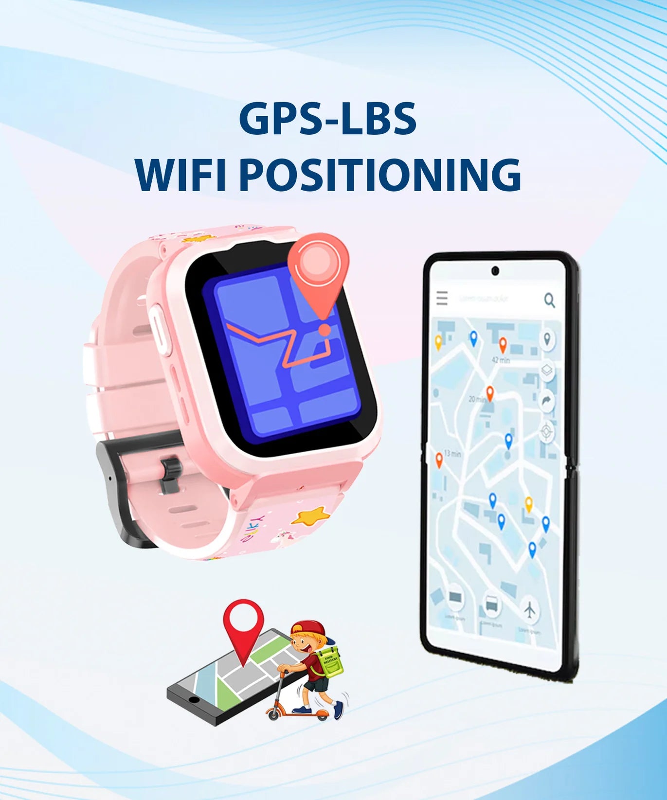 Spiky 4G Cyclops 4G Voice & Video Calling Kids Smartwatch -- Pink Unicorn