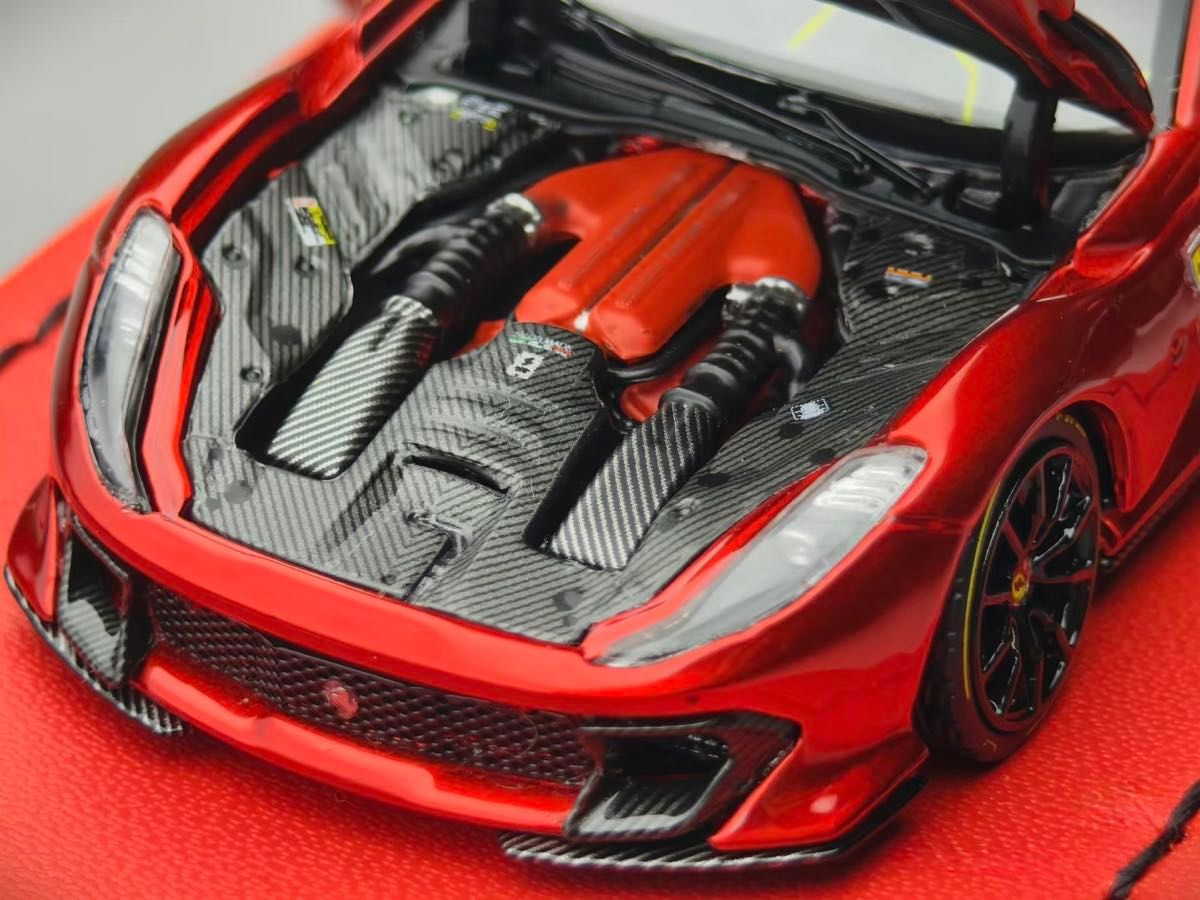 Glamcraft 1/64 Ferrari 812 Competizione Fully Openable Parts Limited Edition 1 Of 1000 Units With Acrylic Case & Polishing Cloth