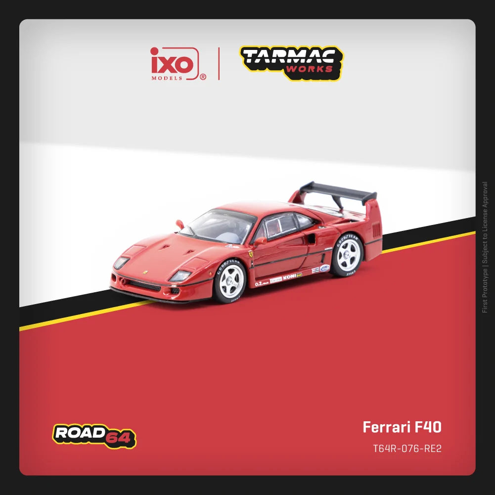 Tarmac 1/64 Ferrari F40 With Acrylic Case