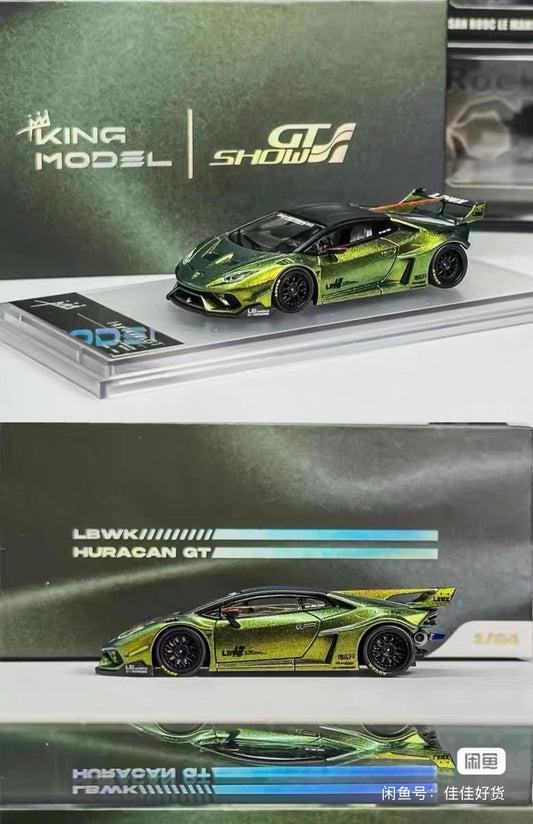 King Model 1/64 LBWK Lamborghini Huracan GT Limited Edition 111/999 With Acrylic Case