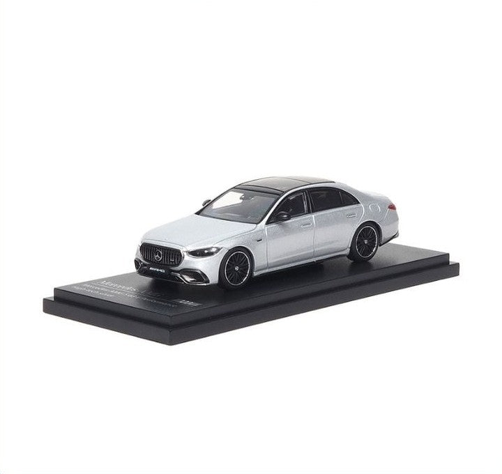 AR Box Almost Real 1/64 Mercedes-AMG S63 E Performance High-Tech Silver With Acrylic Box