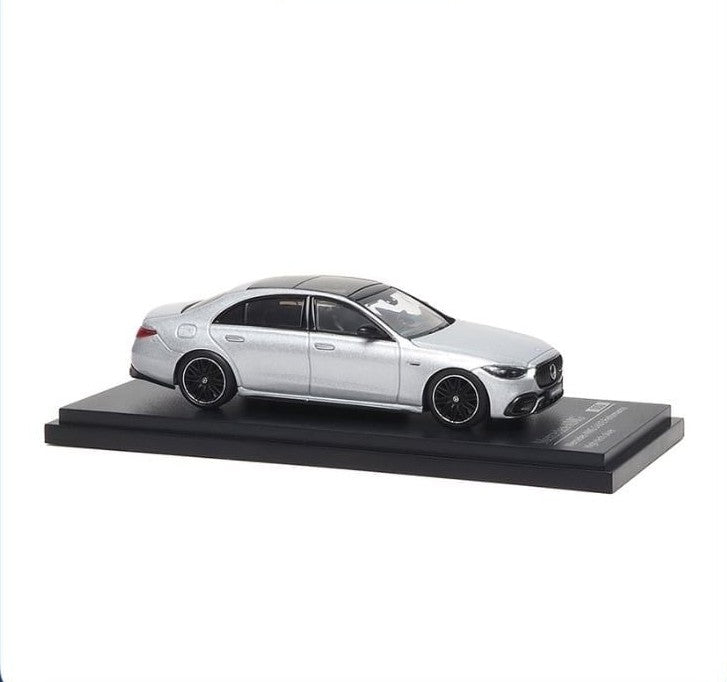 AR Box Almost Real 1/64 Mercedes-AMG S63 E Performance High-Tech Silver With Acrylic Box