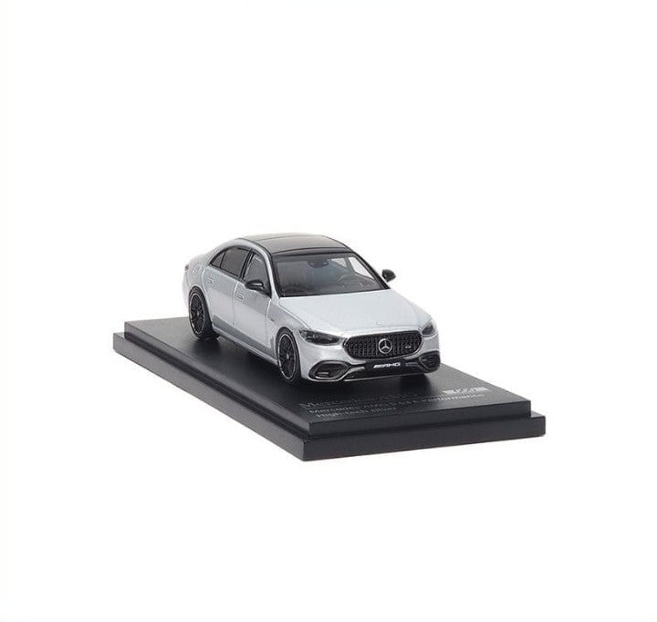 AR Box Almost Real 1/64 Mercedes-AMG S63 E Performance High-Tech Silver With Acrylic Box
