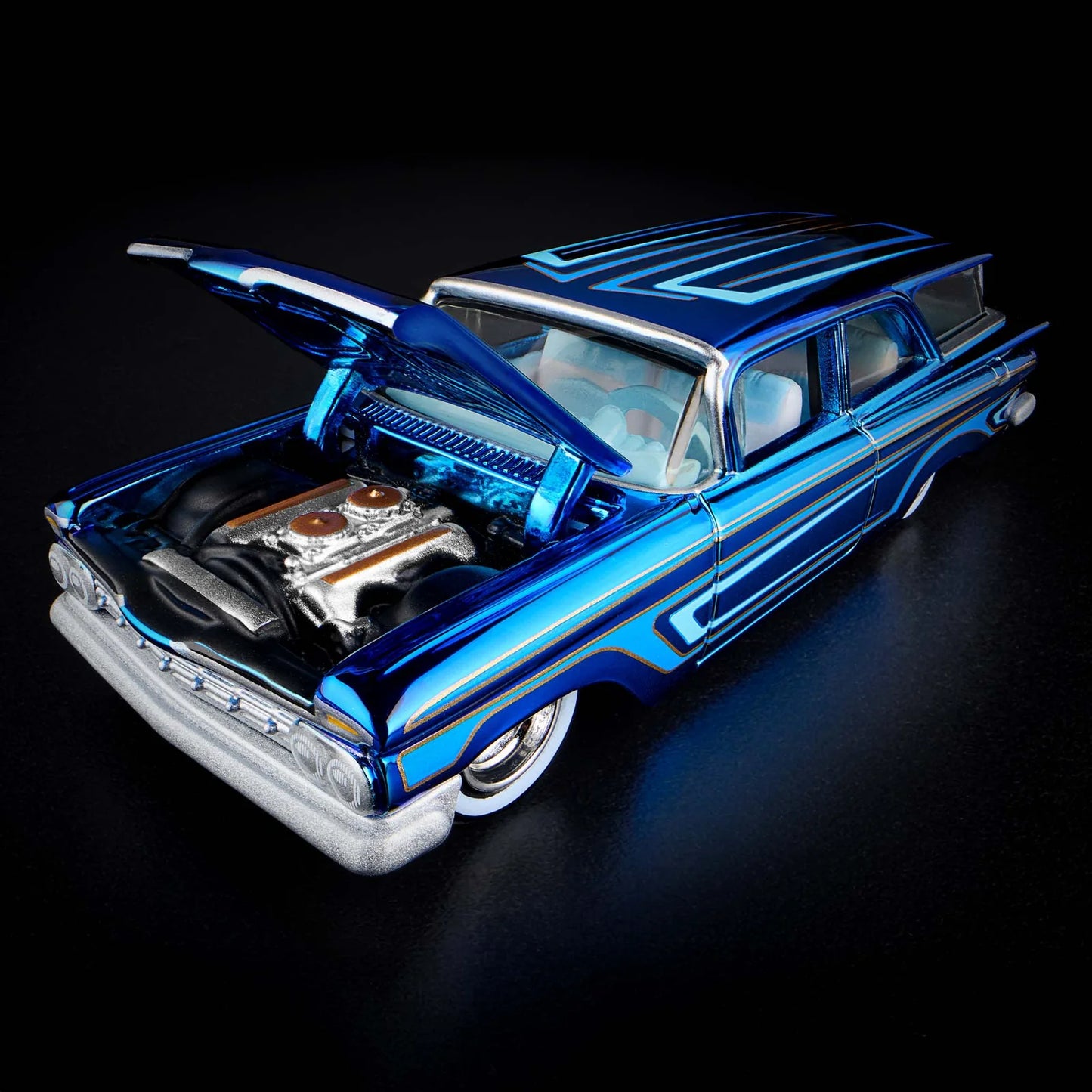 Hot Wheels 1959 Chevrolet Brookwood Red Line Club Exclusive With Acrylic Case