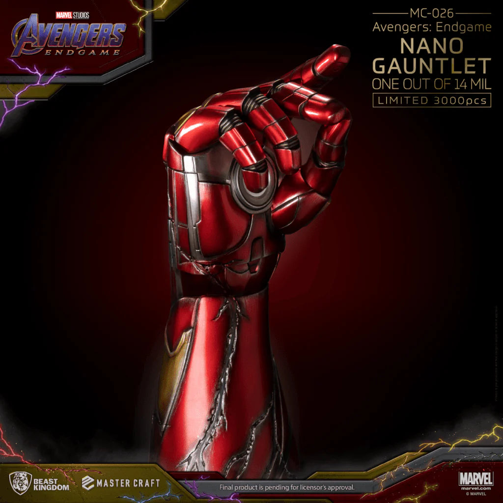 Beast Kingdom MC-026 Avengers: Endgame Master Craft Nano Gauntlet 1:1 Scale (Limited Edition of 3000)