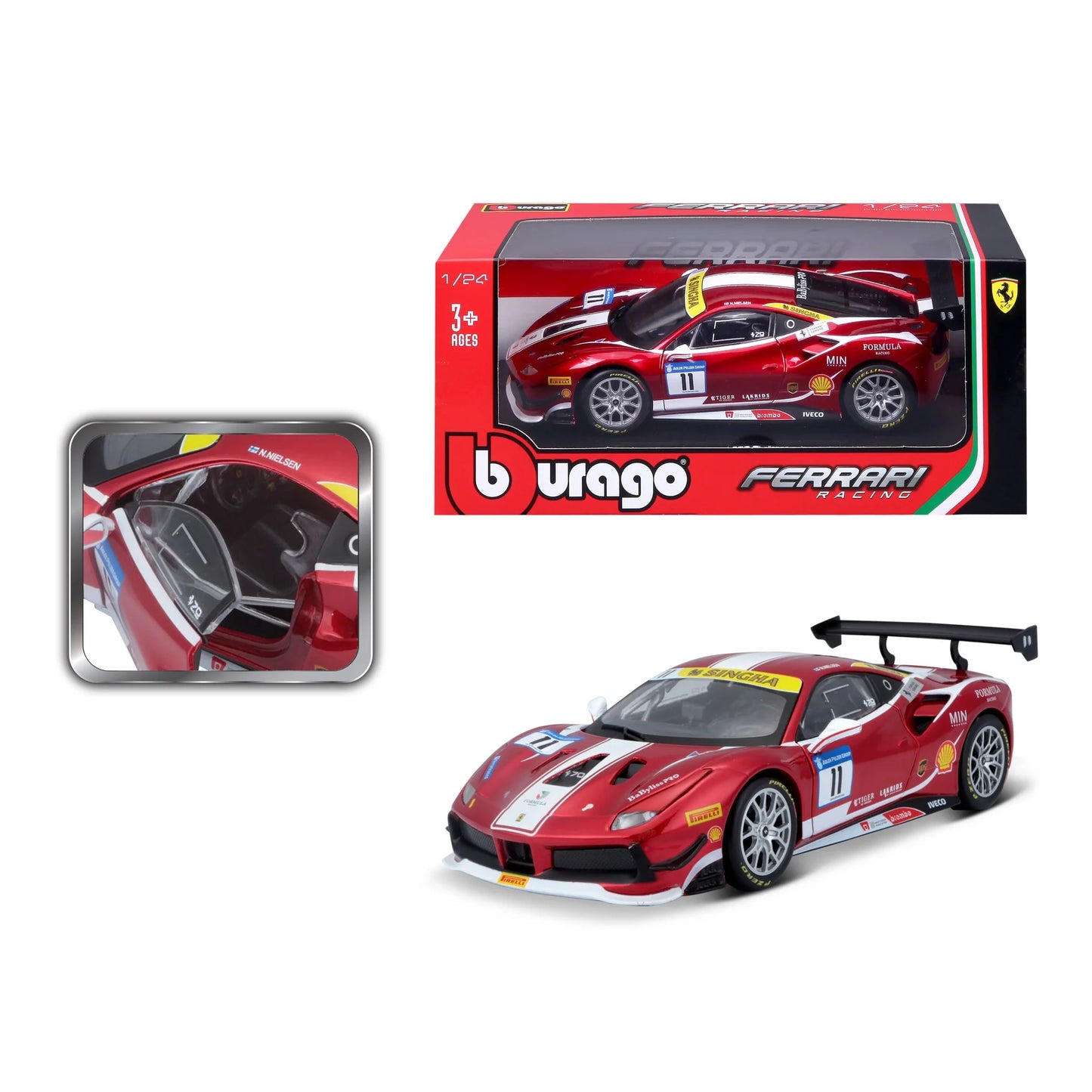 Bburago 1/24 Ferrari 488 Challenge ( Formula Racing 2017 )