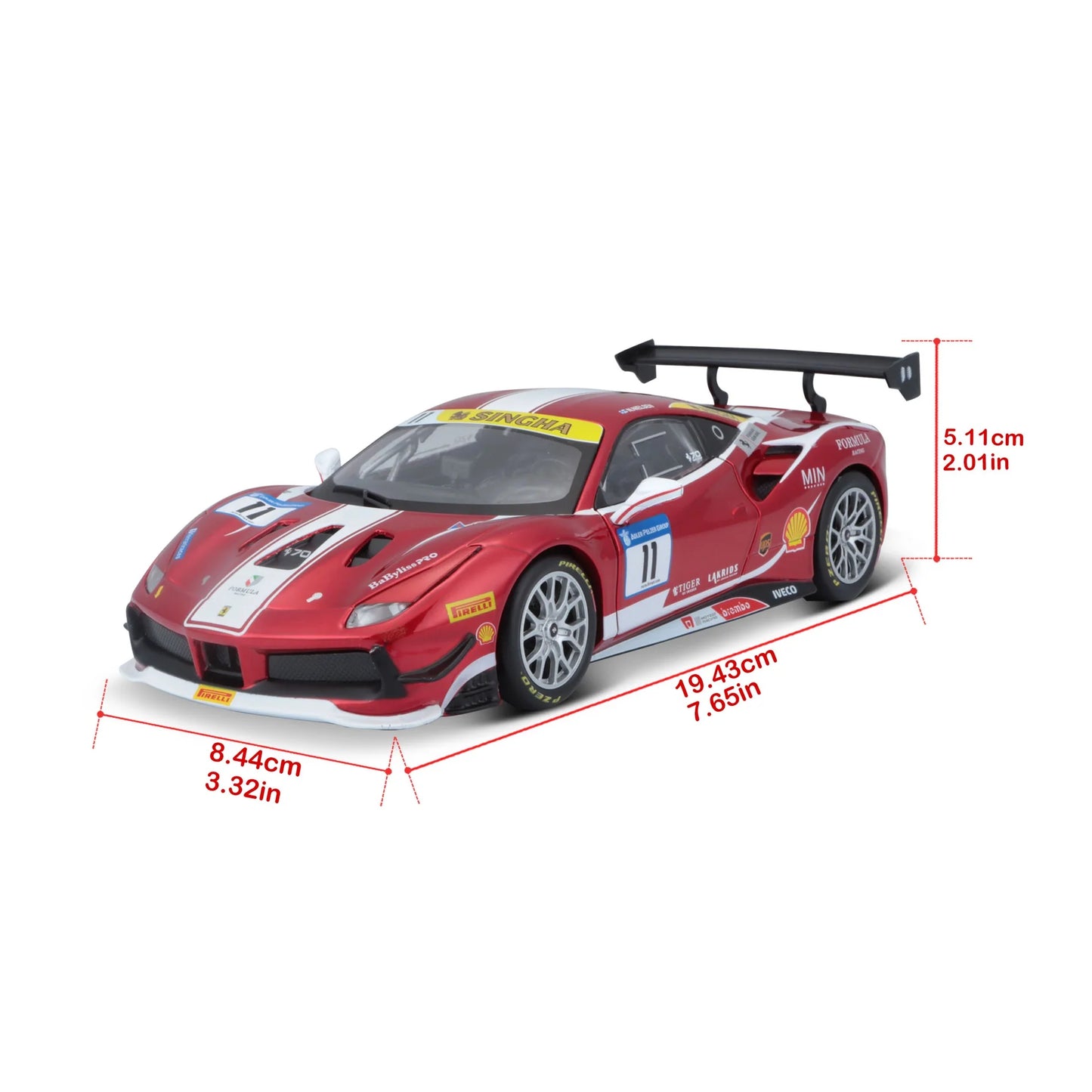Bburago 1/24 Ferrari 488 Challenge ( Formula Racing 2017 )