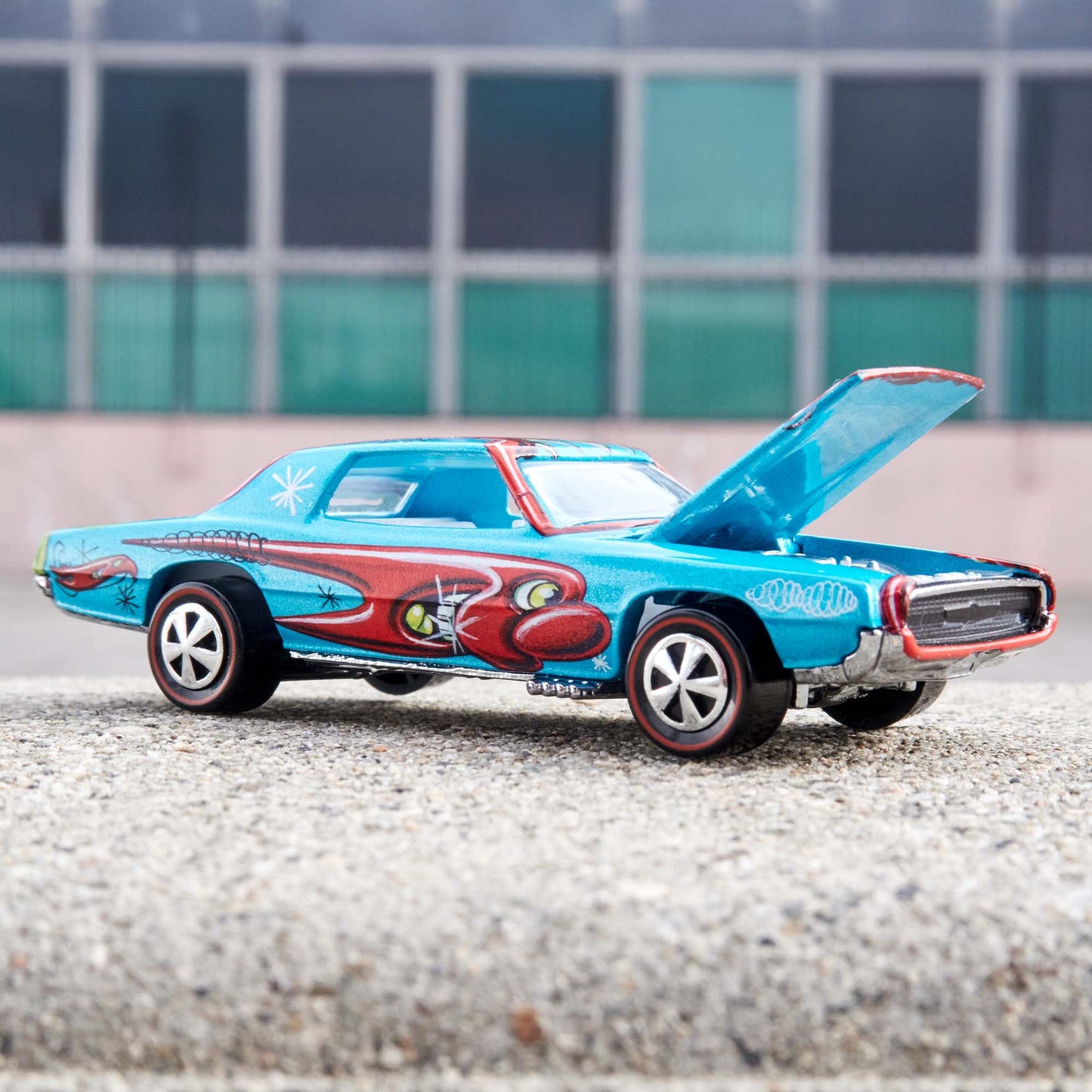 Hot Wheels X Kenny Scharf Custom T-Bird With Acrylic Case