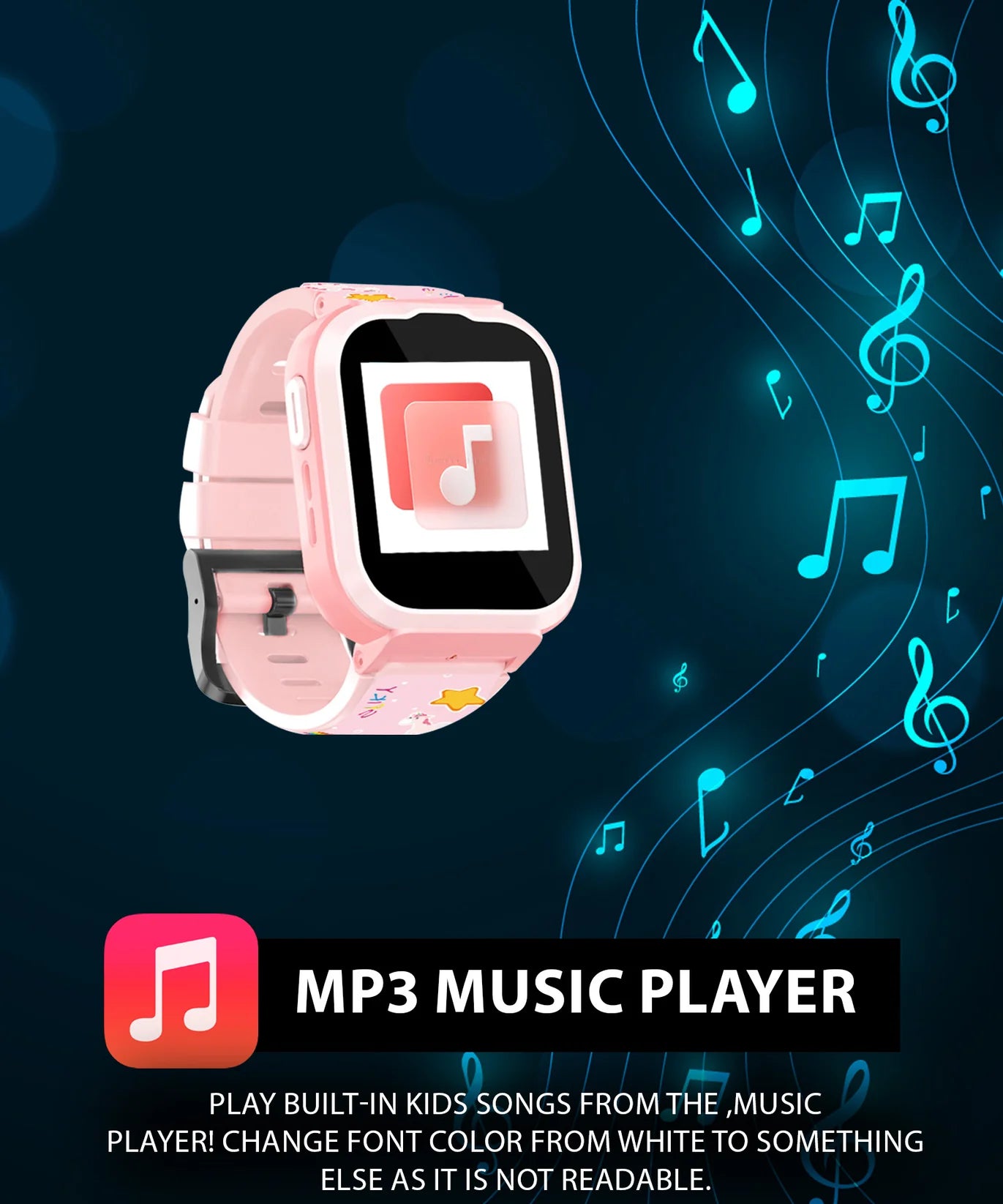 Spiky 4G Cyclops 4G Voice & Video Calling Kids Smartwatch -- Pink Unicorn