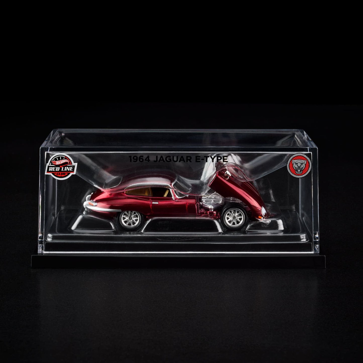 Hot Wheels 1964 Jaguar E-Type Red Line Club Exclusive With Acrylic Case