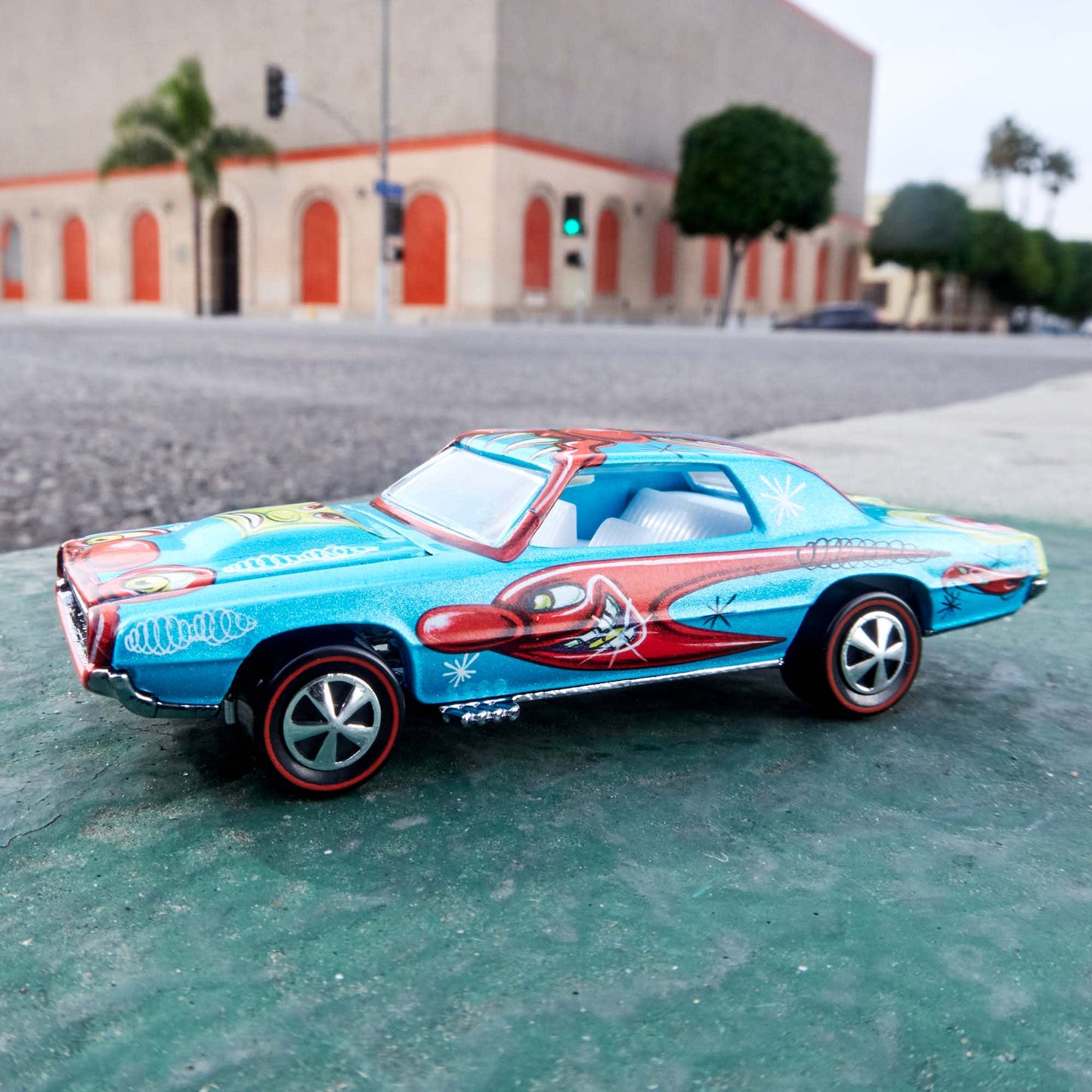 Hot Wheels X Kenny Scharf Custom T-Bird With Acrylic Case