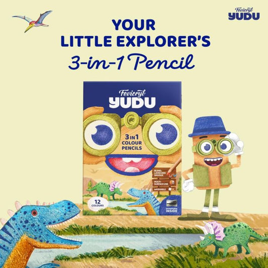Fevicryl YUDU 3 In 1 Colour Pencils