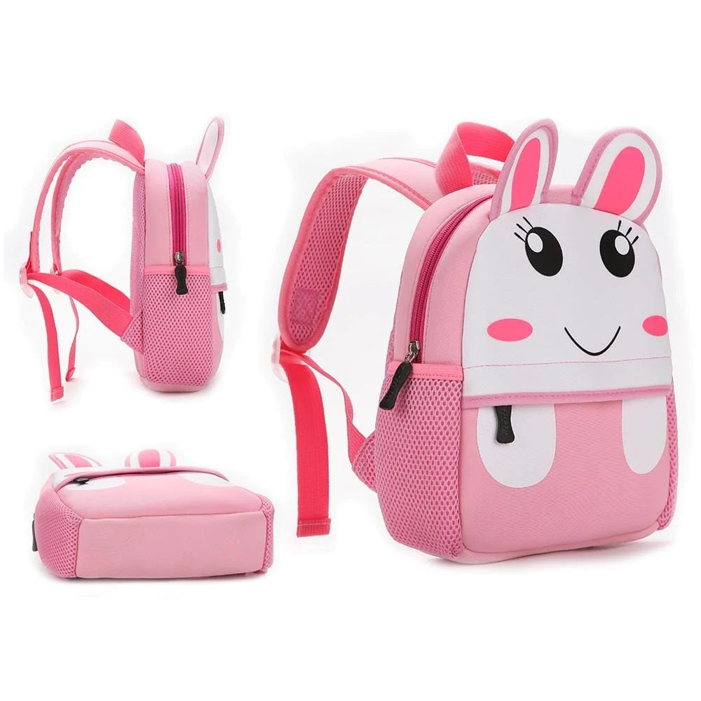 Flippi Pink Rabbit Neoprene Backpack for Toddlers & Kids (1-3 Years)