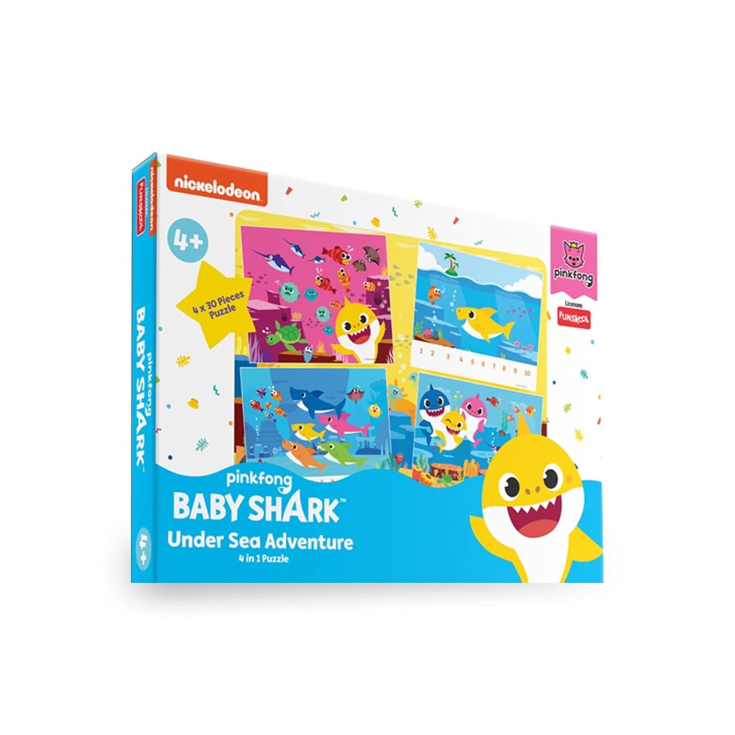 Funskool Baby Shark Under Sea Adventure Educational 120 Pieces Puzzle for 4 Year Old Kids and Above