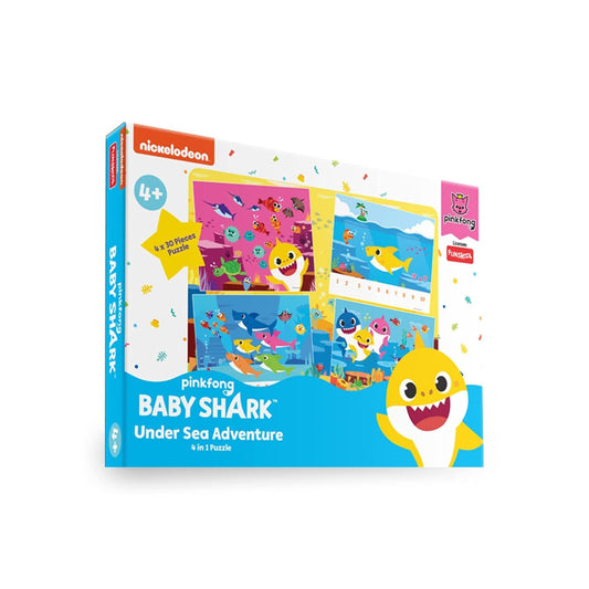 Funskool Baby Shark Under Sea Adventure Educational 120 Pieces Puzzle for 4 Year Old Kids and Above