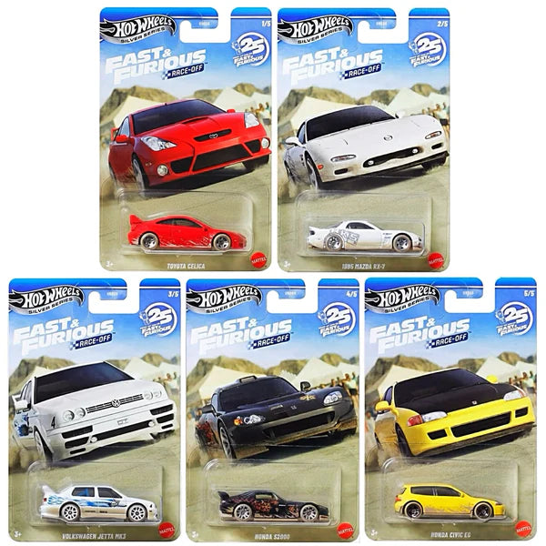 Hot Wheels Silver Series Fast & Furious Race-Off Set Of 5 Cars