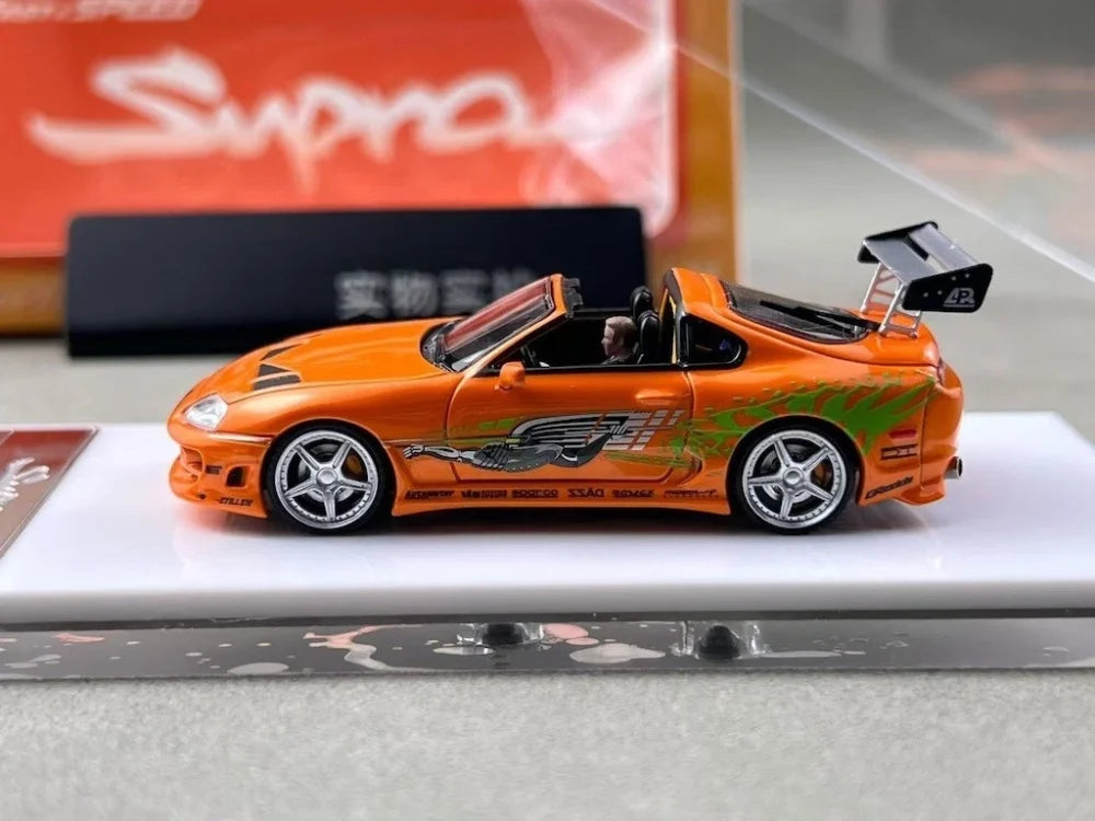 Fast & Speed 1/64 Toyota Supra A80 Convertible "Fast & Furious" Edition With Brain's Figurine Limited To 999 Units