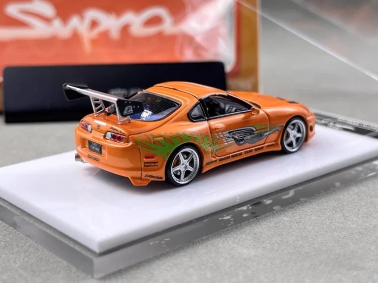 Fast & Speed 1/64 Toyota Supra A80 Convertible "Fast & Furious" Edition With Brain's Figurine Limited To 999 Units