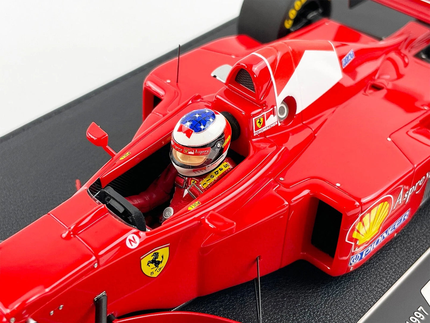 GP Replicas 1/18 Resin Ferrari F310B (1997) No.5 Michael Shumacher Winner Canadian GP 1997 Limited Edition 173/500 With Acrylic Case, Polishing Cloth & Decal Stickers