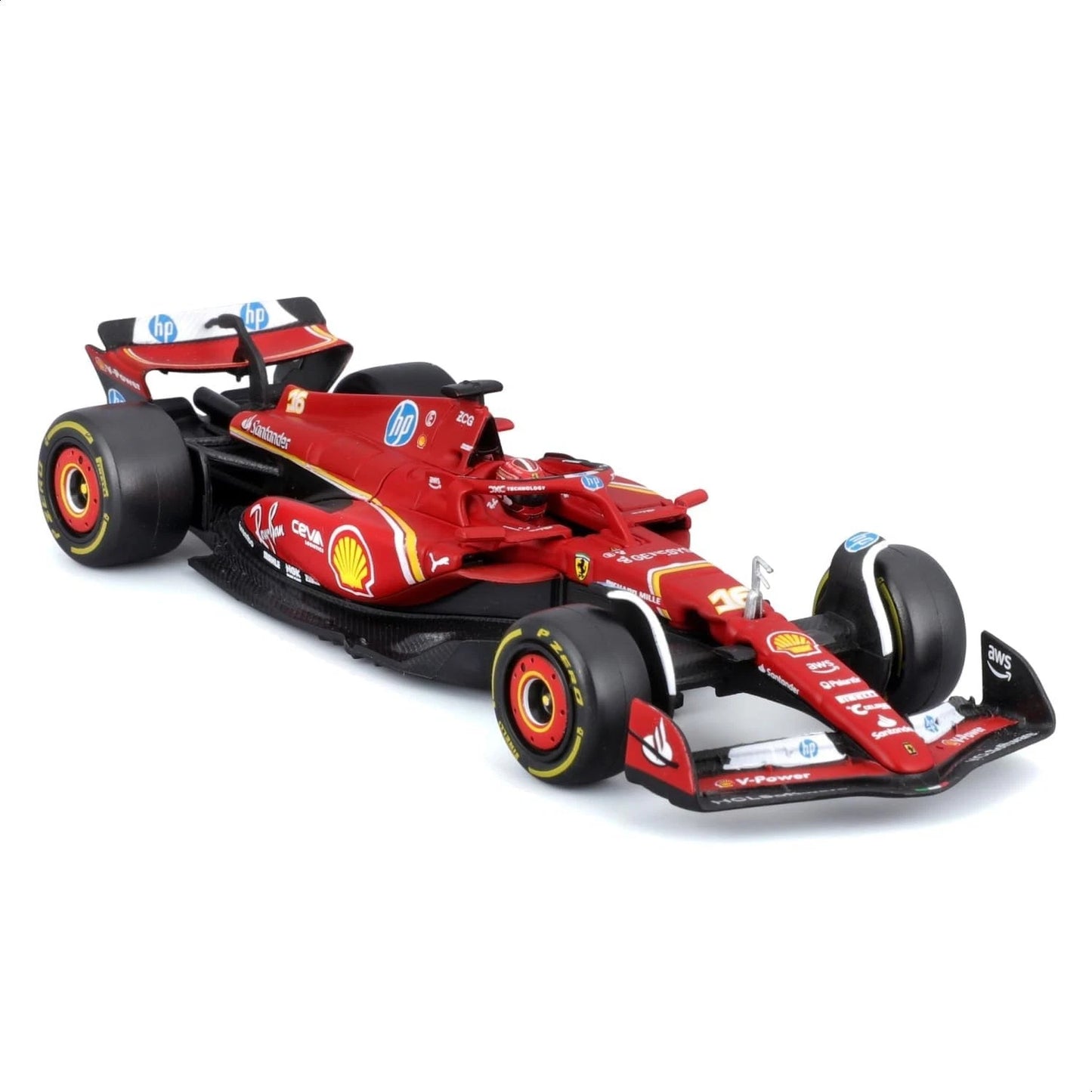 Bburago 1/43 Ferrari SF-24 C.Leclerc With Acrylic Case