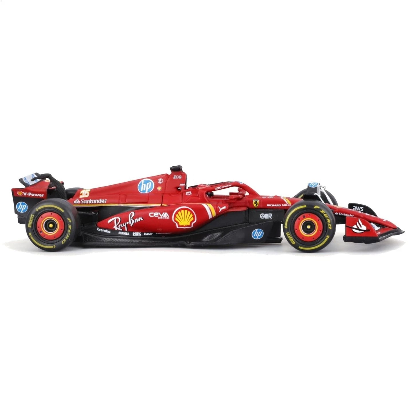 Bburago 1/43 Ferrari SF-24 C.Leclerc With Acrylic Case