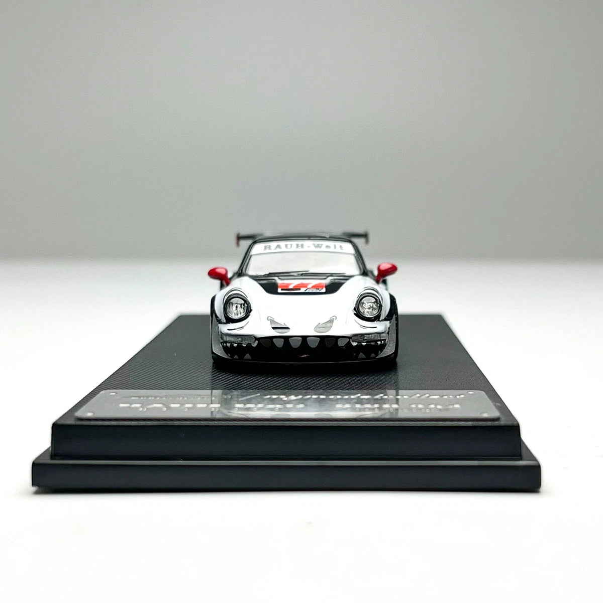 My Model Collect 1/64 RWB993 High Wing White Bone Dragon Limited Edition 999pcs With Acrylic Case & Mini Figure