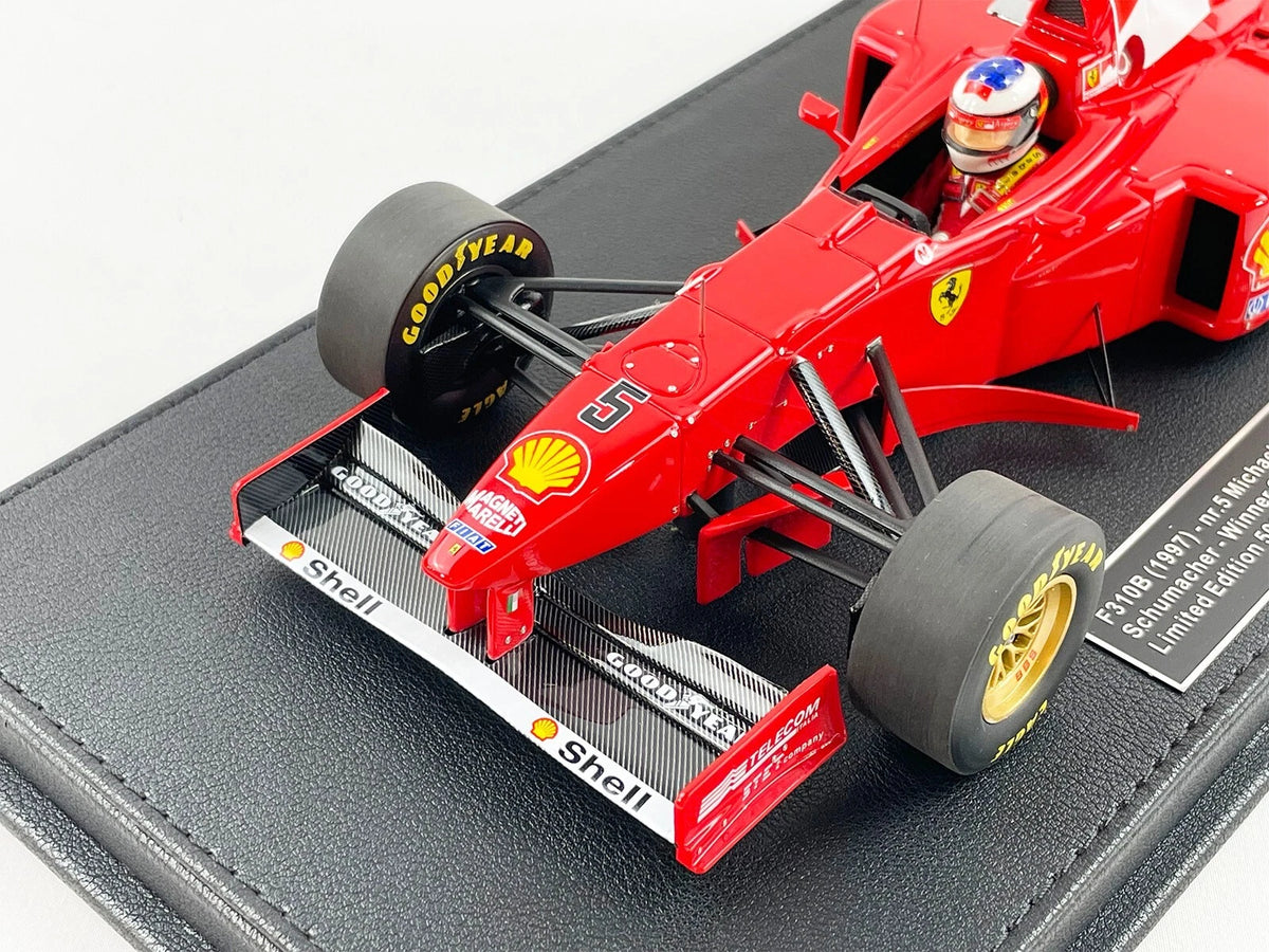 GP Replicas 1/18 Resin Ferrari F310B (1997) No.5 Michael Shumacher Winner Canadian GP 1997 Limited Edition 173/500 With Acrylic Case, Polishing Cloth & Decal Stickers
