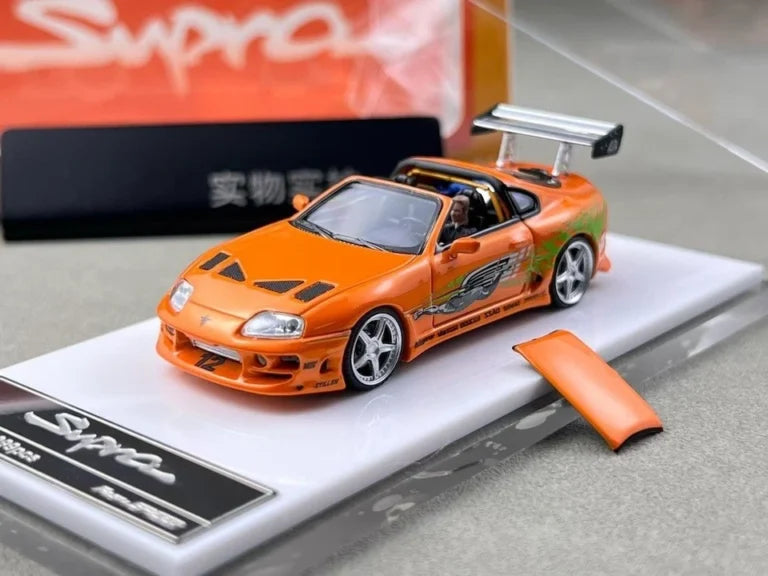 Fast & Speed 1/64 Toyota Supra A80 Convertible "Fast & Furious" Edition With Brain's Figurine Limited To 999 Units