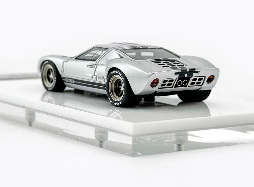 M64X Collections 1/64 Resin Ford GT40 MKI Silver Limited Edition 79/99 With Acrylic Case