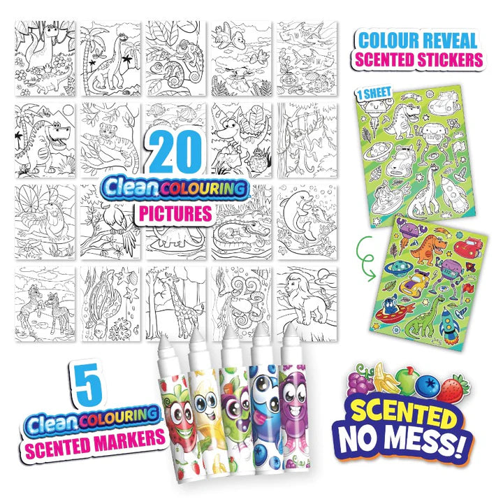 Scentos Clean Colouring Markers Adventure Set