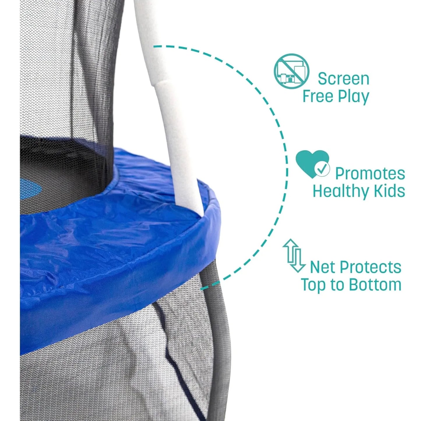 Skywalker Trampolines 5 feet Seaside Adventure Trampoline with Safety Enclosure (for age 3-7 Years) with warranty