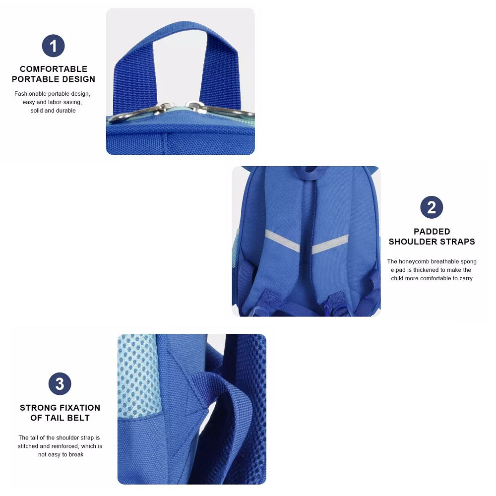 Flippi Smiley Waterproof Backpack for Toddlers & Kids, School Bags