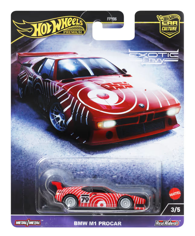 Hot Wheels Premium Car Culture Exotic Envy 2024 Set Of 5 With Card Protectors [ Import ]