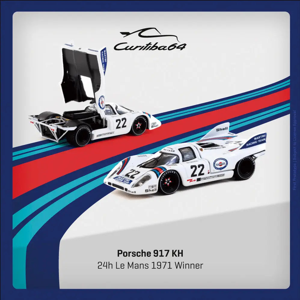IXO Models Porsche 917K Winner 24Hrs Of Le Mans 1971 Martini Racing With Acrylic Case