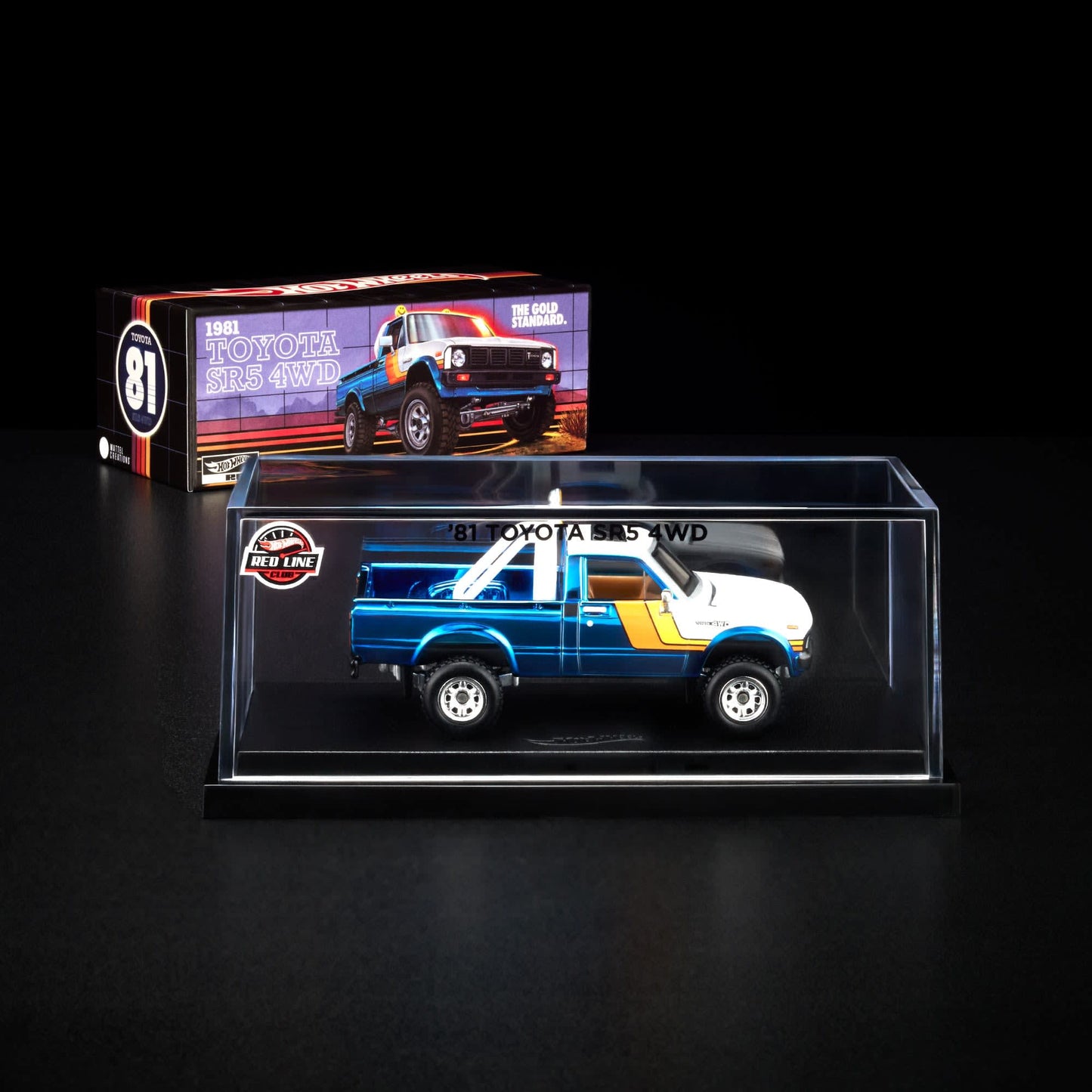 Hot Wheels 1981 Toyota SR5 4WD Red Line Club Exclusive With Acrylic Case