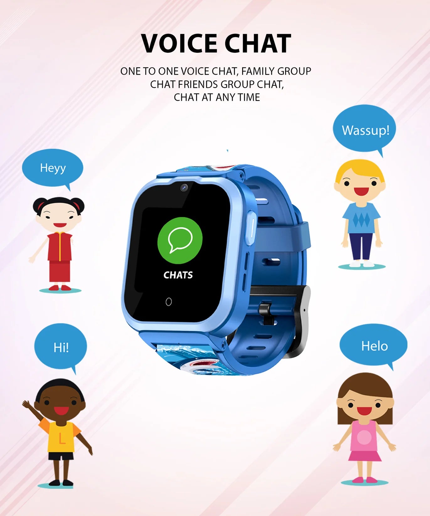 Spiky Watch Cyclops 4G Voice & Video Calling Smart Watch -- Blue Shark