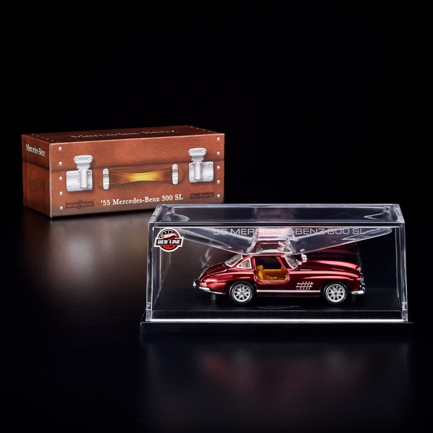 Hot Wheels '55 Mercedes-Benz 300 SL Red Line Club Exclusive With Acrylic Case