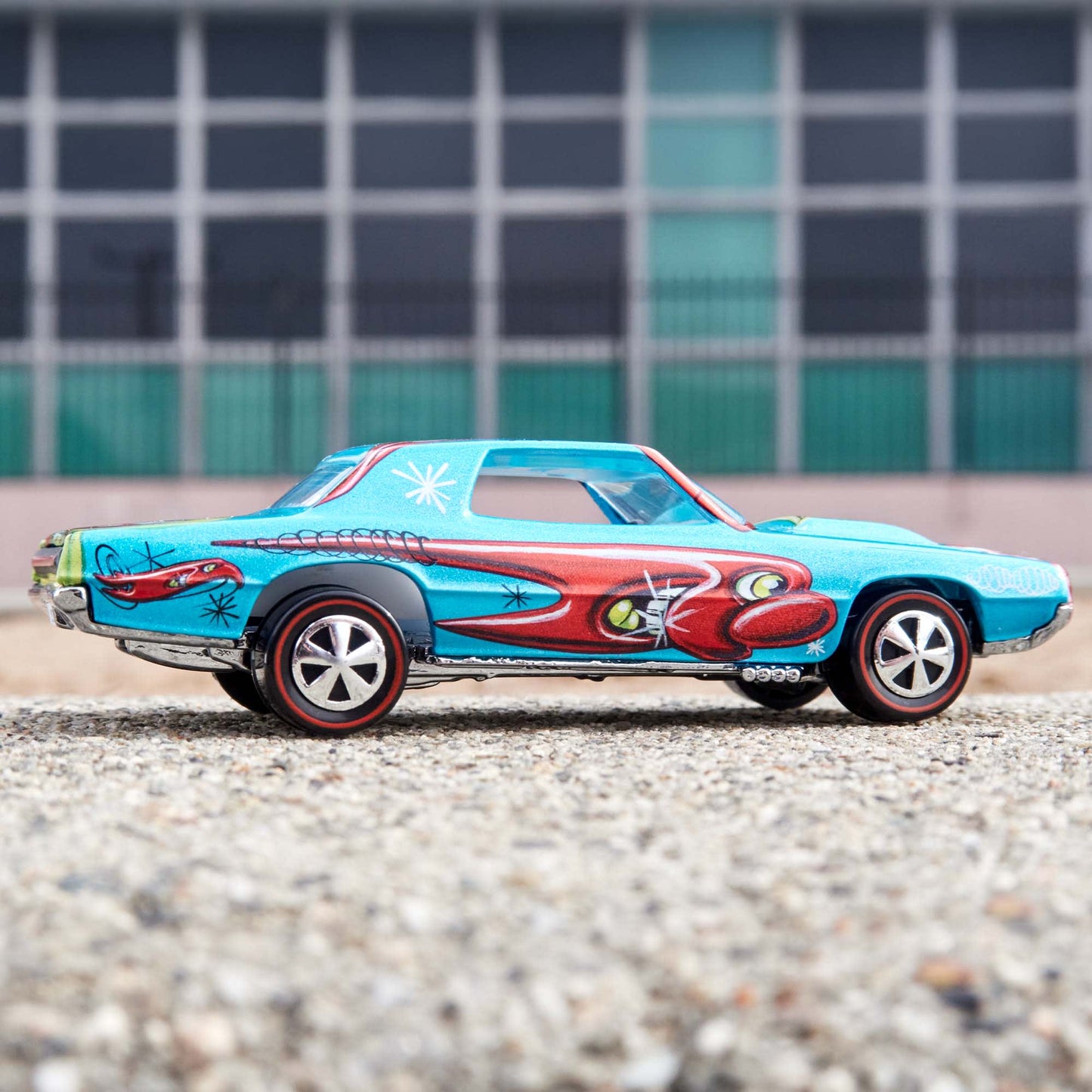 Hot Wheels X Kenny Scharf Custom T-Bird With Acrylic Case