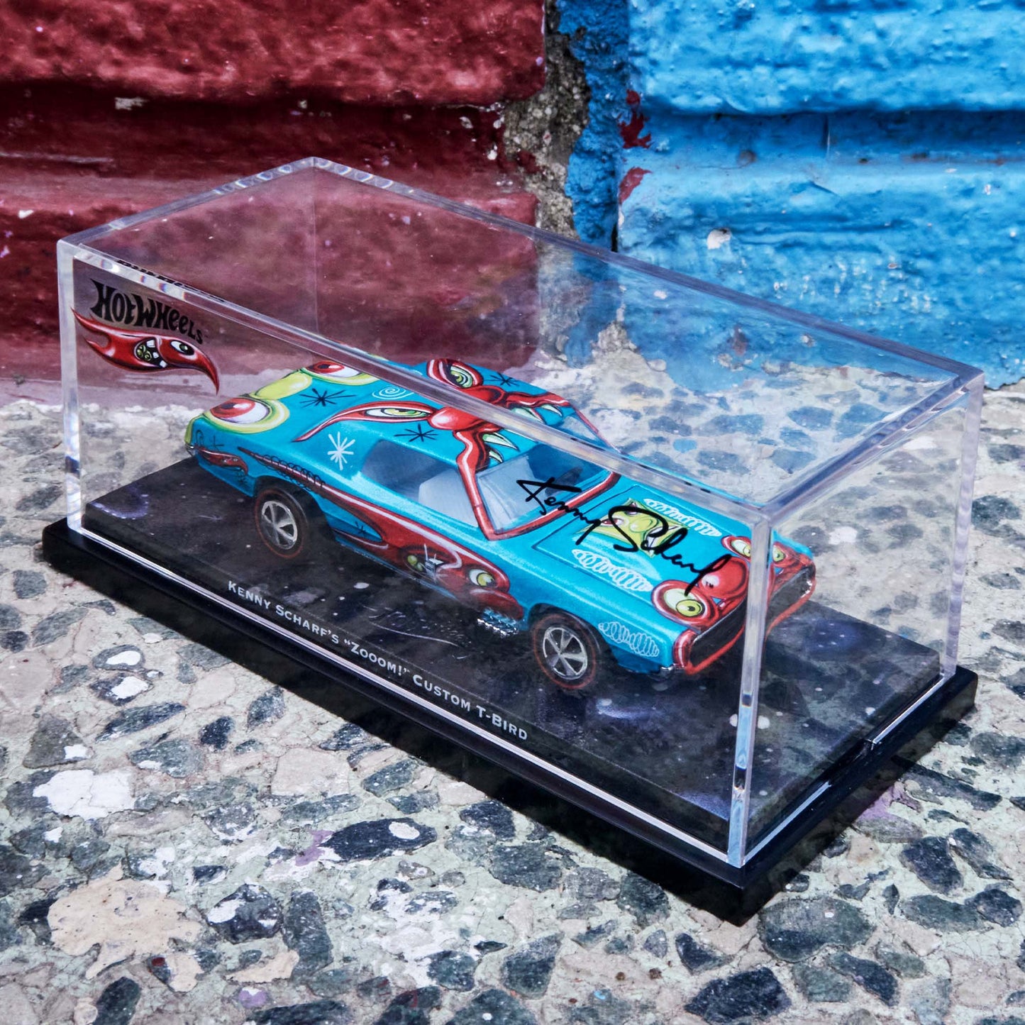 Hot Wheels X Kenny Scharf Custom T-Bird With Acrylic Case