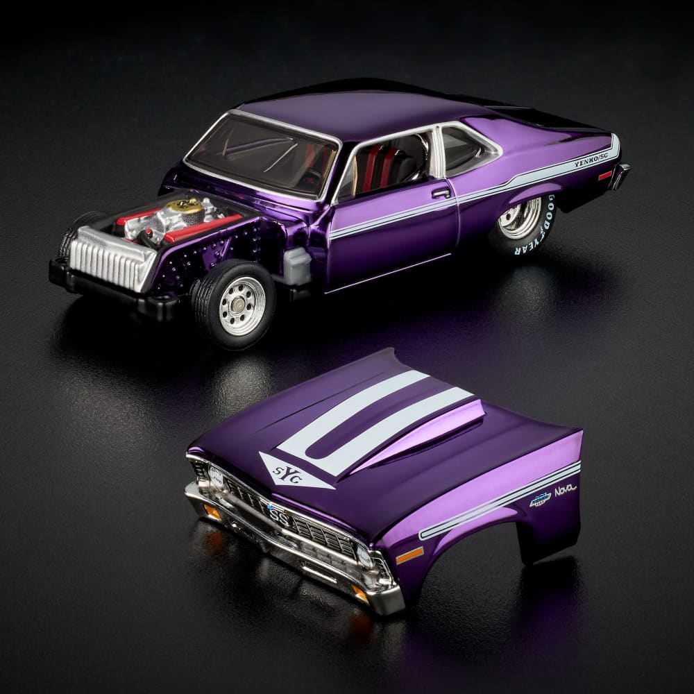Hot Wheels 1972 Chevy Nova SS Red Line Club Exclusive With Acrylic Case
